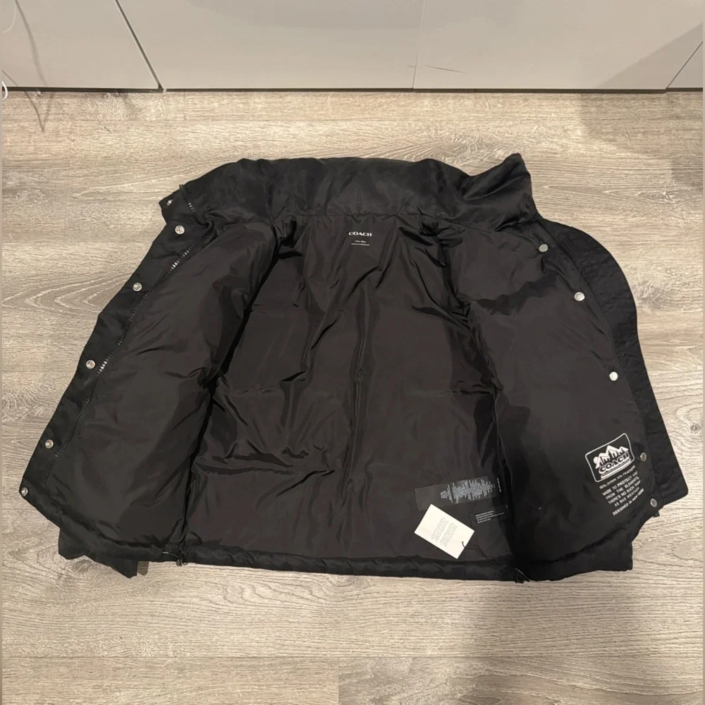 Coach Signature Jacquard Short Puffer Jacket XS - Picture 7 of 9